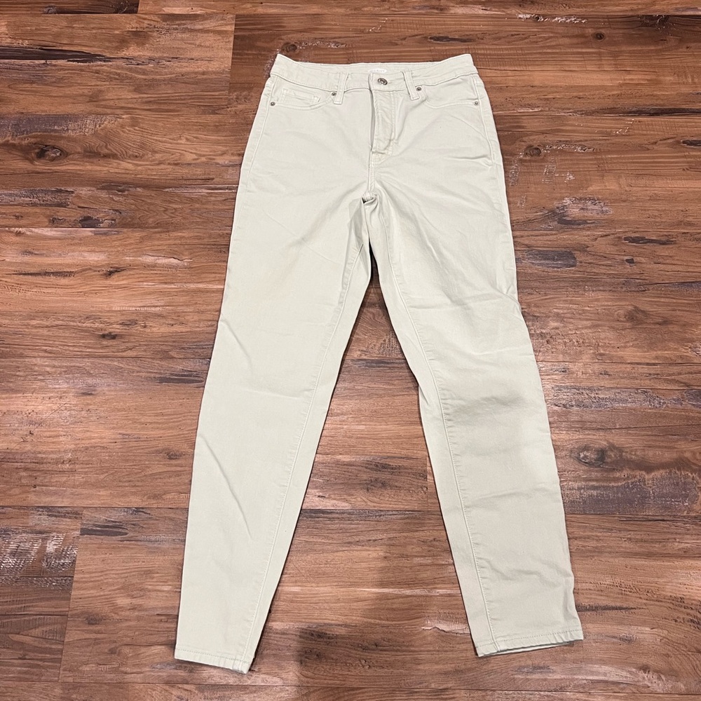 Old Navy High-Rise Straight Jeans in Light Green